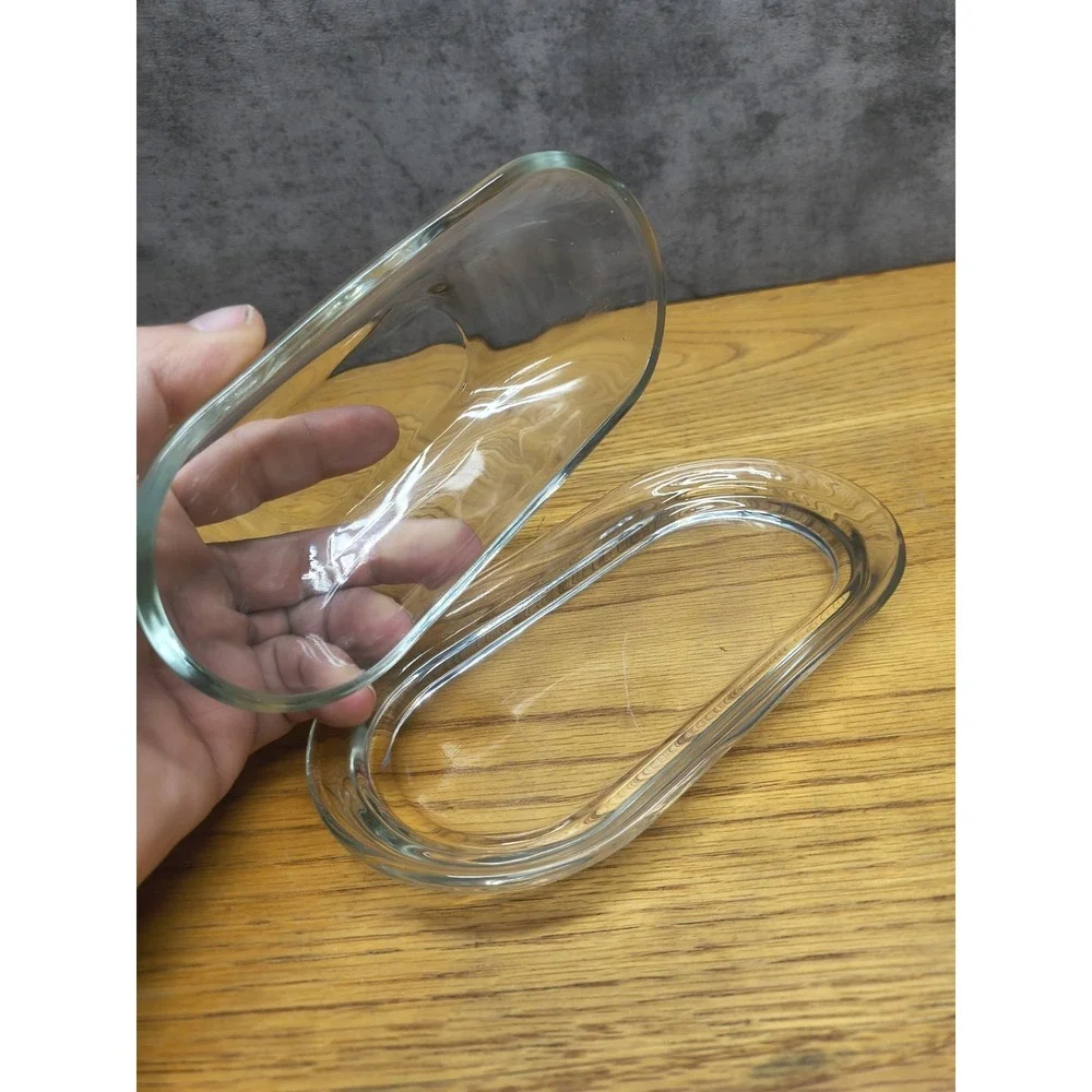 Anchor‎ Hocking Glass Butter Dish with Cover, Single, Clear Glass Made in USA